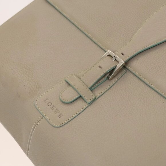 LOEWE Business Bag Leather Beige Auth bs26276 - Picture 11 of 16